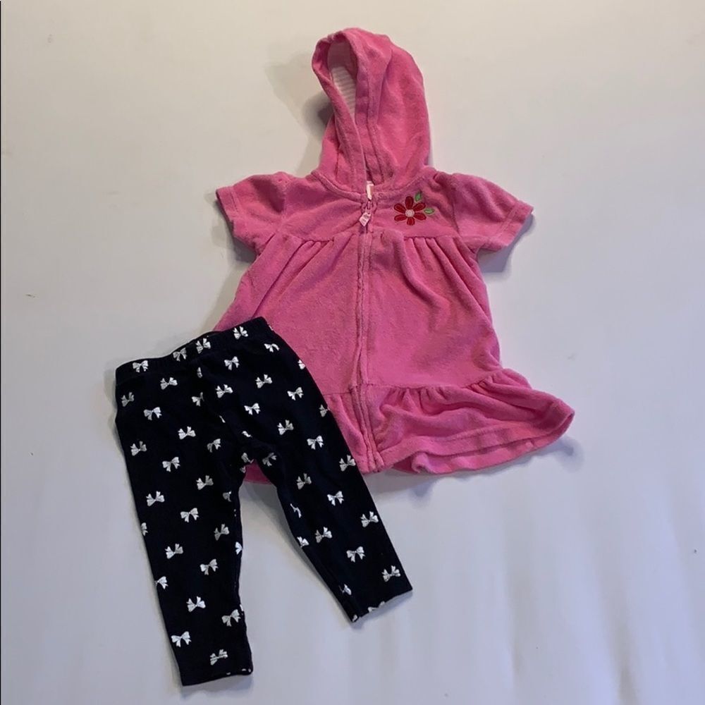 Carter’s Terry Cloth Hoodie Pants Girls 6 Months